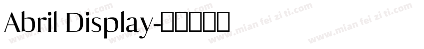 Abril Display字体转换